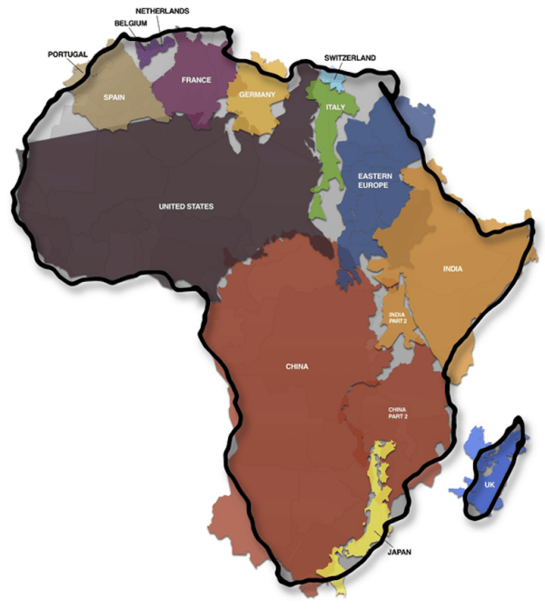 how big africa is